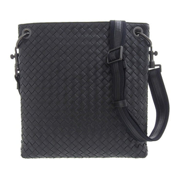 Bottega Veneta bag men's women's shoulder intrecciato leather 172736 black