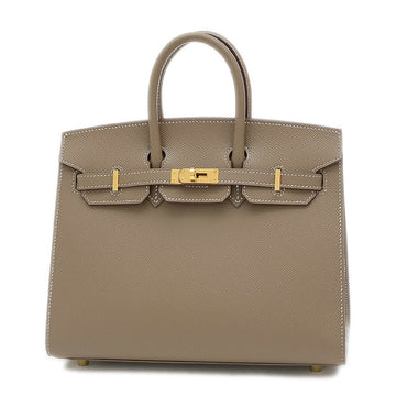Hermes Birkin 25 Epsom Leather Handbag Etoupe Gray