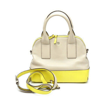 KATE SPADE 2WAY Beige x Yellow Handbag with Shoulder Strap
