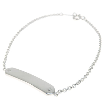 TIFFANY Tag Chain Bracelet Silver Women's &Co.