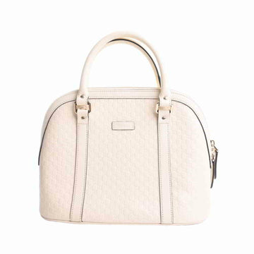 Gucci Microsima Leather Handbag White
