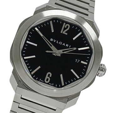 BVLGARI Watch Men's Octo Roma Date Automatic Winding AT Stainless Steel SS OC41S Silver Black Polished