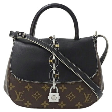 LOUIS VUITTON Monogram Women's Handbag Shoulder Bag 2way Chain It PM Noir M44115 Black Brown