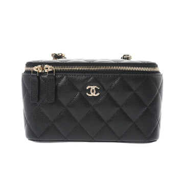Chanel Vanity Chain Shoulder Black AP1341 Ladies Caviar Skin Bag