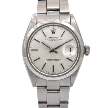 ROLEX Watch Oyster Perpetual Date Silver 1500 Overhauled SS Automatic Roll 1967 Men's Classic Round