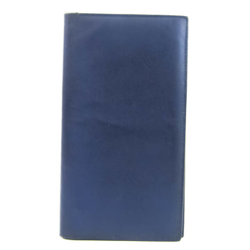Hermes Citizen Twill Long Silk In 070679CKAA Unisex Swift Leather Bill Wallet (bi-fold) Bleu Saphir
