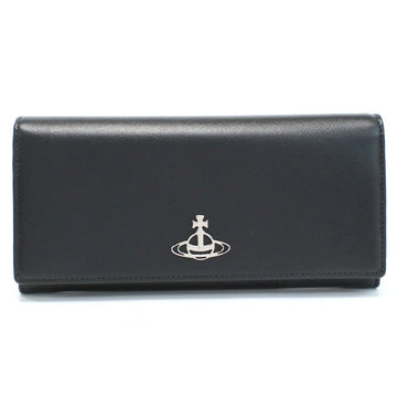 VIVIENNE WESTWOOD 51120005 Long wallet with double fold coin purse/Leather BLACK Black Unisex
