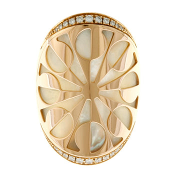CARTIER Intarsio Ring No. 13.5 K18 Pink Gold Shell Women's