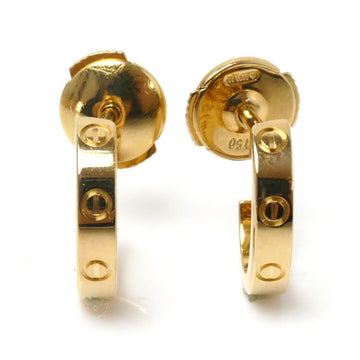 CARTIER K18YG Yellow Gold Mini Love Earrings B8028800 3.6g Ladies
