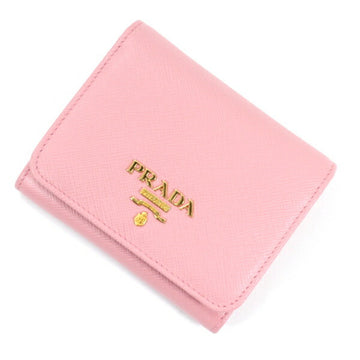PRADA Wallet Trifold Coin Purse Wallet/Coin Case Compact Pink PETALO Saffiano Women's  1MH176 Leather Business Card Holder/Card Small T4743