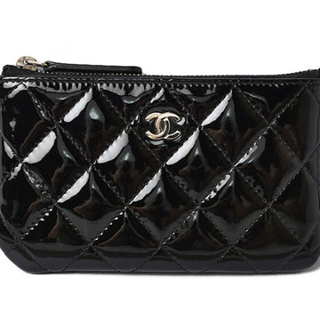 Chanel 220314-805-3-ch Patent Leather Pouch Black