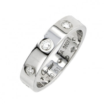 CARTIER Mini Love 8P diamond ring K18WG White gold