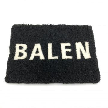 Balenciaga logo mouton clutch bag black