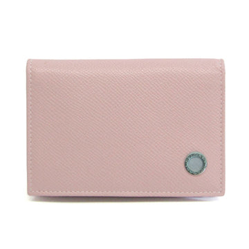 BVLGARI  30402 Leather Card Case Light Pink