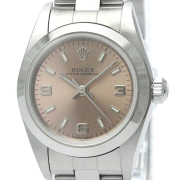 ROLEXPolished  Oyster Perpetual 76080 Y Serial Automatic Ladies Watch BF568470