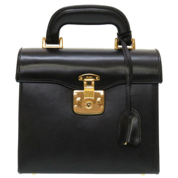 GUCCI Ladylock Leather Black 000 01 0246 Vanity Bag Handbag 0044  6B0044SBE5
