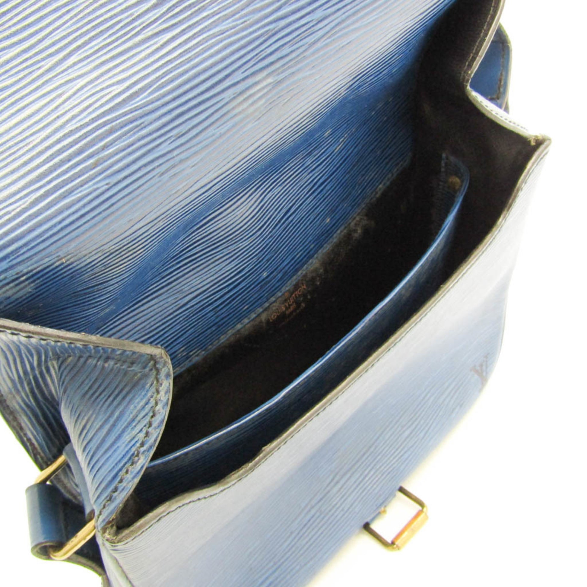 LOUIS VUITTON Cartouchiere Epi Leather Blue Toledo Shoulder Bag