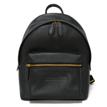 COACH Rucksack Backpack Charter Daypack 24 Pebbled Leather Calf Embossed Black C8472 Women's Bag