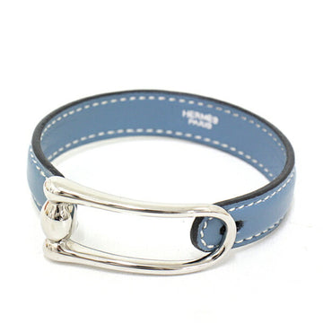 Hermes leather bracelet light blue size S