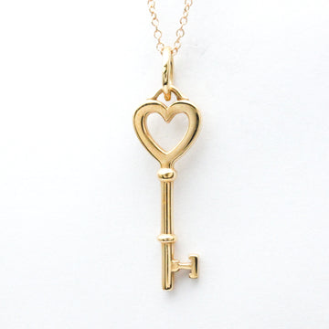 TIFFANY Heart Key Pink Gold [18K] No Stone Men,Women Fashion Pendant Necklace [Pink Gold]