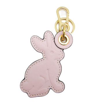LOEWE Animal Rabbit Keyring [Gold,Light Pink]