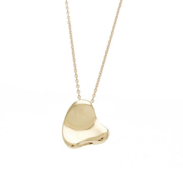 TIFFANY&Co.  Elsa Peretti Full Heart Necklace Pendant Long Chain K18YG Yellow Gold