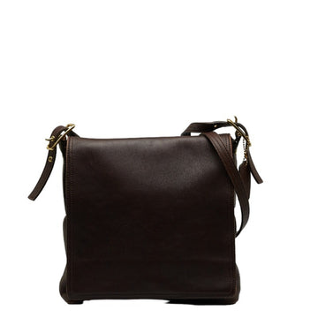 COACH Shoulder Bag 9829 Brown Leather Women's