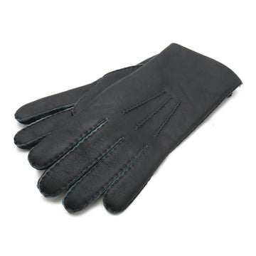 HERMES gloves Gray Lambskin [sheep leather]