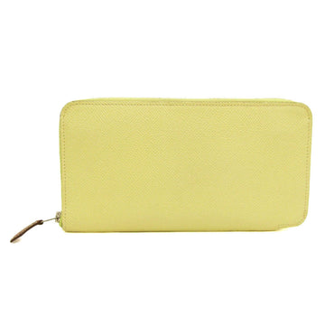 HERMES Azap Silk In Long Women's Epsom Leather Long Wallet [bi-fold] Yellow
