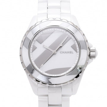 Chanel J12 Untitled World Limited 1200 H5582 Silver/White Dial Used Watch Men's