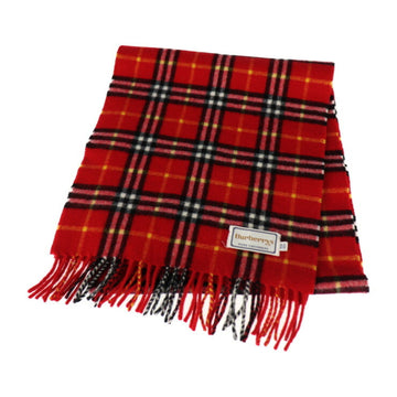 BURBERRYs  scarf cashmere 100% red check pattern