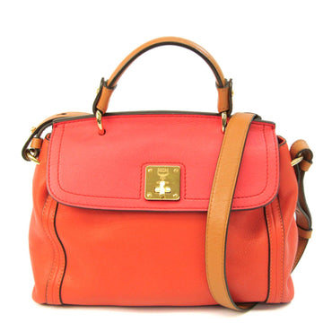 MCM MWE2ACF17PK001 Women's Leather Handbag,Shoulder Bag Brown,Orange,Pink