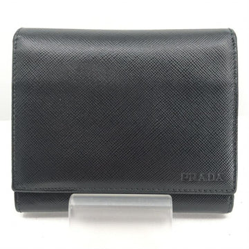 PRADA Saffiano Trifold Wallet Black