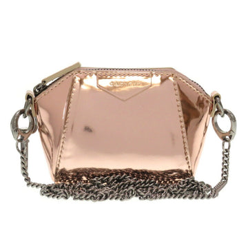 GIVENCHY Baby Antigona BB60D7B0XN Leather Metallic Pink Chain Shoulder Bag