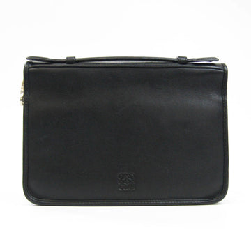 LOEWE Travel Case Men's Leather Long Wallet [bi-fold] Black