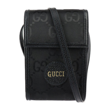 GUCCI Mini Bag Off The Grid Shoulder 625599 GG Nylon x Leather Black Pochette Pouch