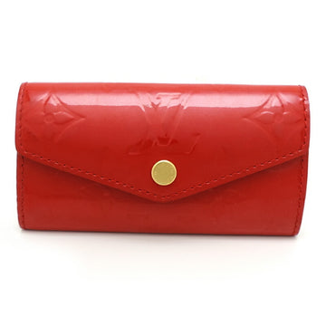 LOUIS VUITTON Multicle 4 Women's Key Case M90907 Vernis Threes [Red]