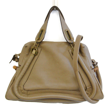 CHLOE Paraty Medium Women's Leather Handbag,Shoulder Bag Grayish