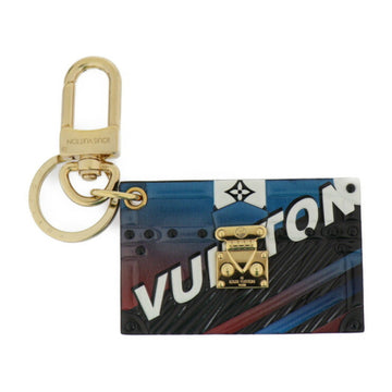 LOUIS VUITTON Petit Maru 2017 Cruise Collection Keychain MP2021 Leather Black Multicolor Key Ring Bag Charm