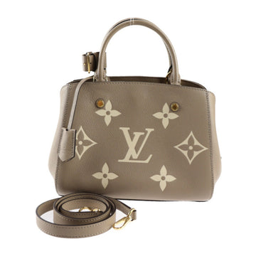 LOUIS VUITTON Montaigne BB Handbag M45489 Giant Monogram Empreinte Tourtelle Creme Shoulder Bag Vuitton