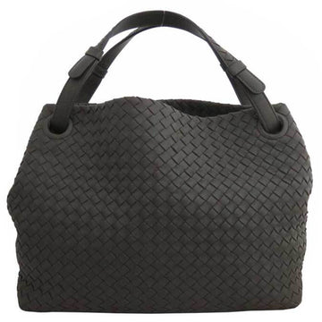 BOTTEGA VENETA Bag Intrecciato Gray Brown Leather Tote Handbag Ladies 179320