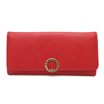 BVLGARI  287300 Women's Leather Long Wallet [bi-fold] Red Color