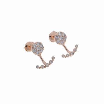 CARTIER Ethansel de Diamond Women's K18 Pink Gold Earrings