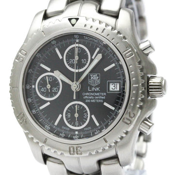 TAG HEUERPolished  Link Chronograph Steel Automatic Mens Watch CT5111 BF565503