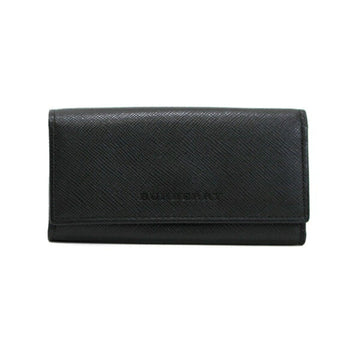 BURBERRY 4 row key case black embossed leather