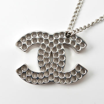 CHANEL necklace pendant  here mark CC punching silver A27967