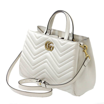 Gucci GG Marmont 2WAY shoulder bag handbag ladies 448054 off-white