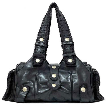 CHLOE  Handbag Silverato Black Leather Ladies
