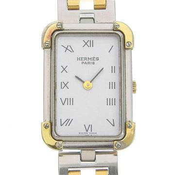 Hermes Croiseur Ladies Quartz Battery Wristwatch Roman Index