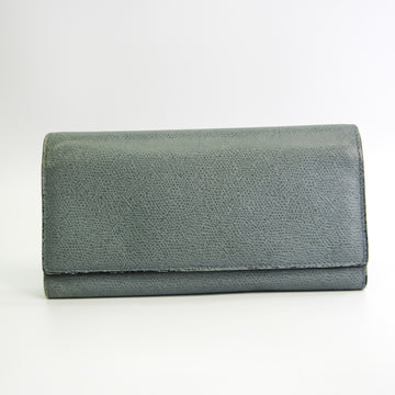 VALEXTRA Women's Calfskin Long Wallet [bi-fold] Light Blue Gray